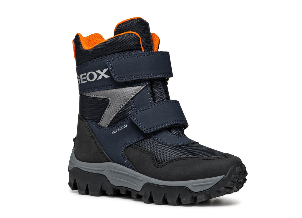 Geox botine baieti captusite si impermeabile Amphibiox 28-35 Navy