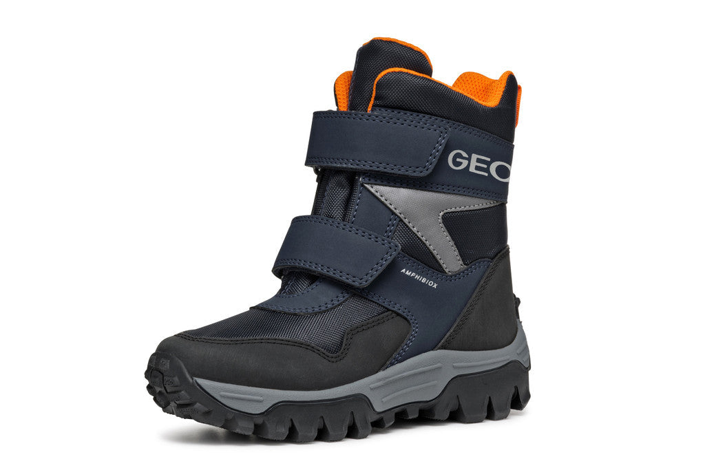 Geox botine baieti captusite si impermeabile Amphibiox 28-35 Navy