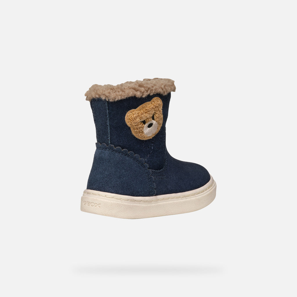 Geox botine fete imblanite 24-27 Navy cu ursulet