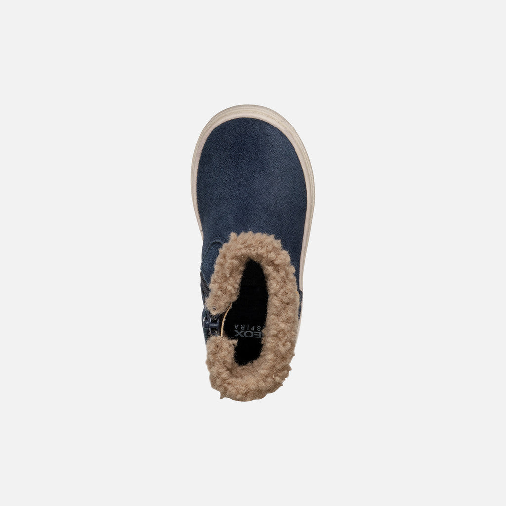 Geox botine fete imblanite 24-27 Navy cu ursulet