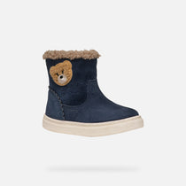Geox botine fete imblanite 24-27 Navy cu ursulet