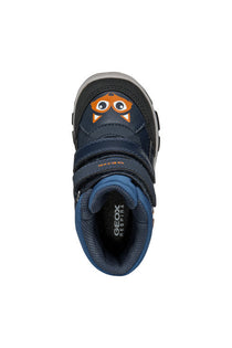 Geox cizme baieti de zapada imblanite si impermeabile Amphibiox 20-23 Navy/Dark Avio