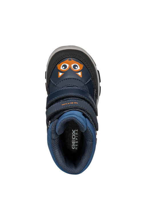 Geox cizme baieti de zapada imblanite si impermeabile Amphibiox 20-23 Navy/Dark Avio