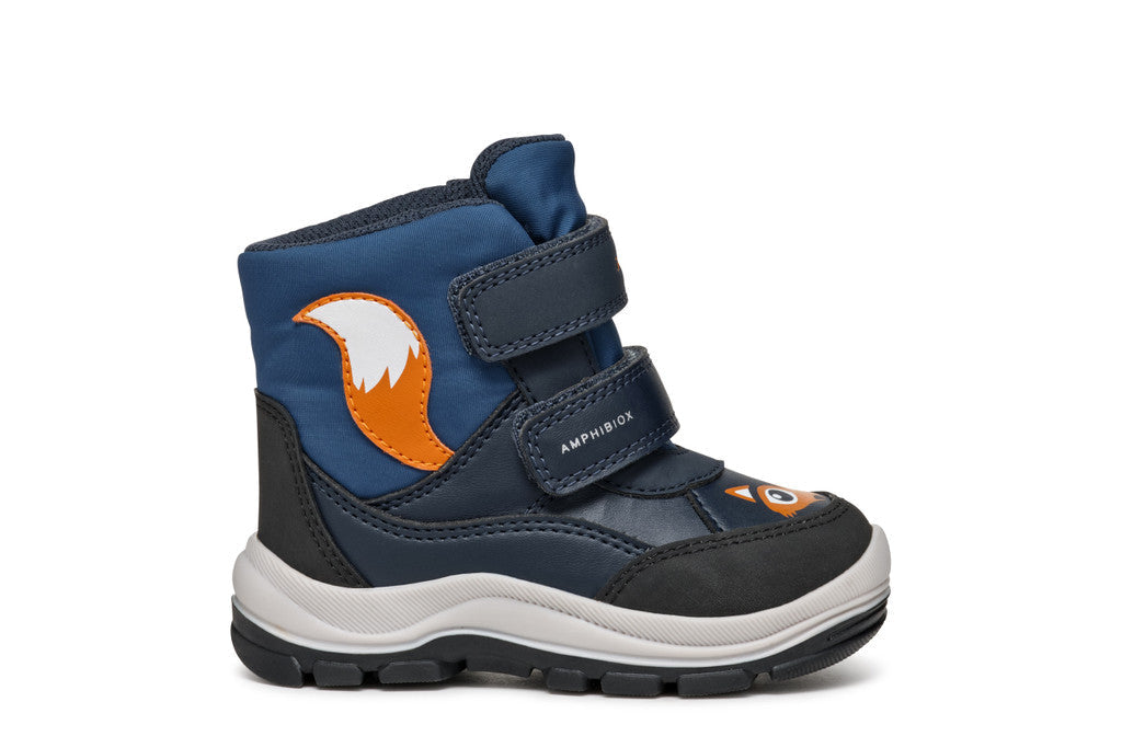 Geox cizme baieti de zapada imblanite si impermeabile Amphibiox 20-23 Navy/Dark Avio Imagine principală a produsului
