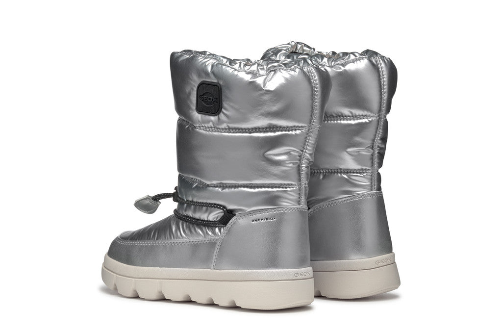 Geox cizme fete captusite si impermeabile Amphibiox 28-35 Willaboom Silver
