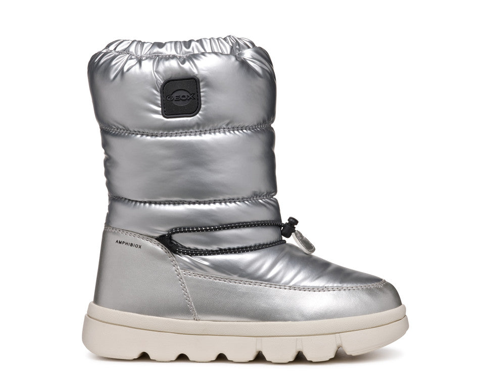 Geox cizme fete captusite si impermeabile Amphibiox 28-35 Willaboom Silver