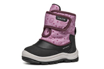 Geox cizme fete de zapada imblanite si impermeabile Amphibiox 20-23 Black/Rose