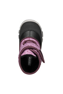 Geox cizme fete de zapada imblanite si impermeabile Amphibiox 20-23 Black/Rose