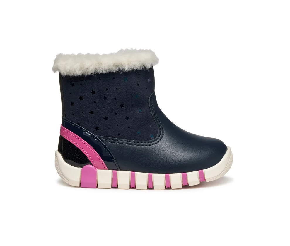 Geox cizme fete imblanite Iupidoo 18-26 Navy/Fuchsia Imagine principală a produsului