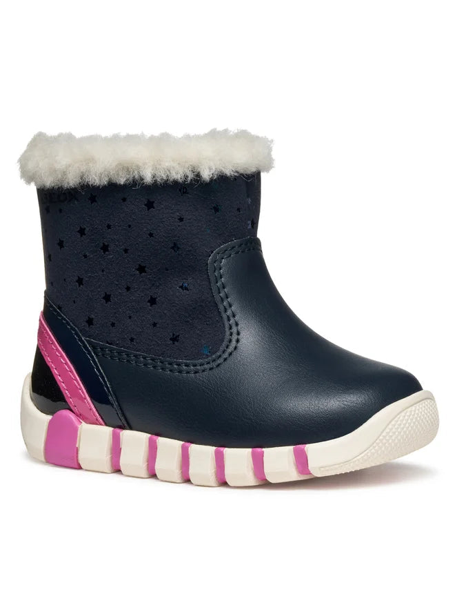 Geox cizme fete imblanite Iupidoo 18-26 Navy/Fuchsia Imagine secundară a produsului