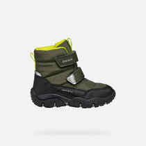 Geox ghete baieti captusite Baltic Amphibiox 20-23 Dk.Green/ Lime Green