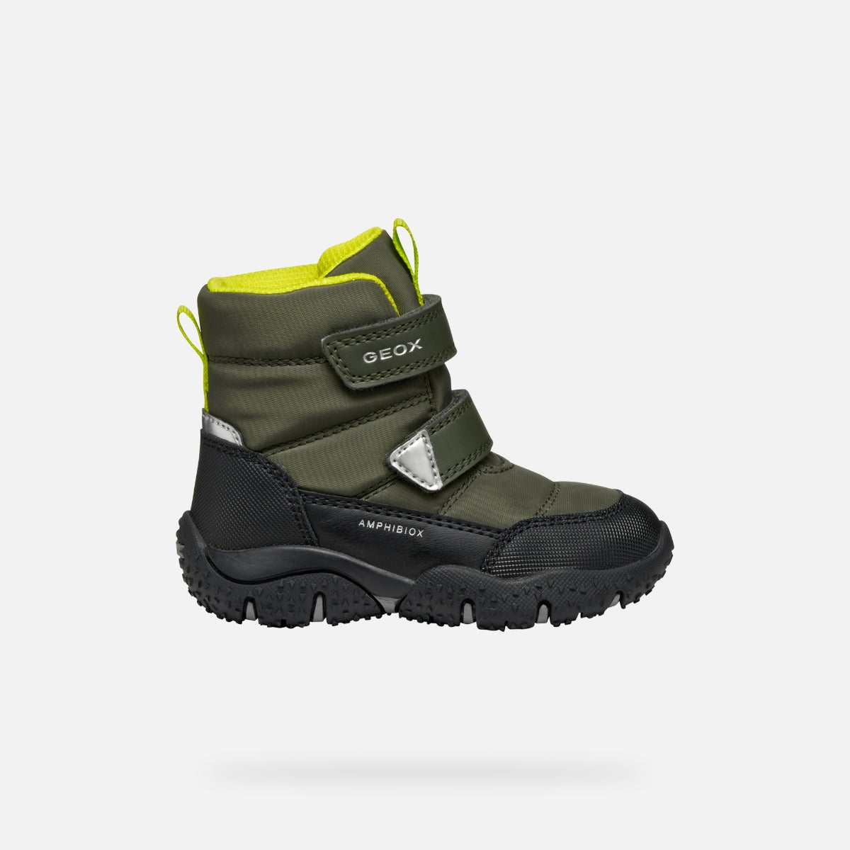 Geox ghete baieti captusite Baltic Amphibiox 20-23 Dk.Green/ Lime Green