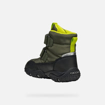 Geox ghete baieti captusite Baltic Amphibiox 20-23 Dk.Green/ Lime Green