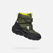 Geox ghete baieti captusite Baltic Amphibiox 20-23 Dk.Green/ Lime Green