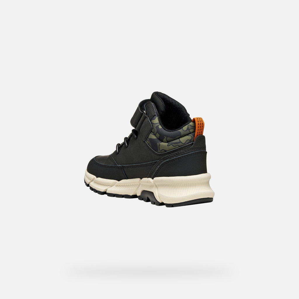 Geox ghete baieti captusite Flexyper Plus Amphibiox 28-35 Black/Military
