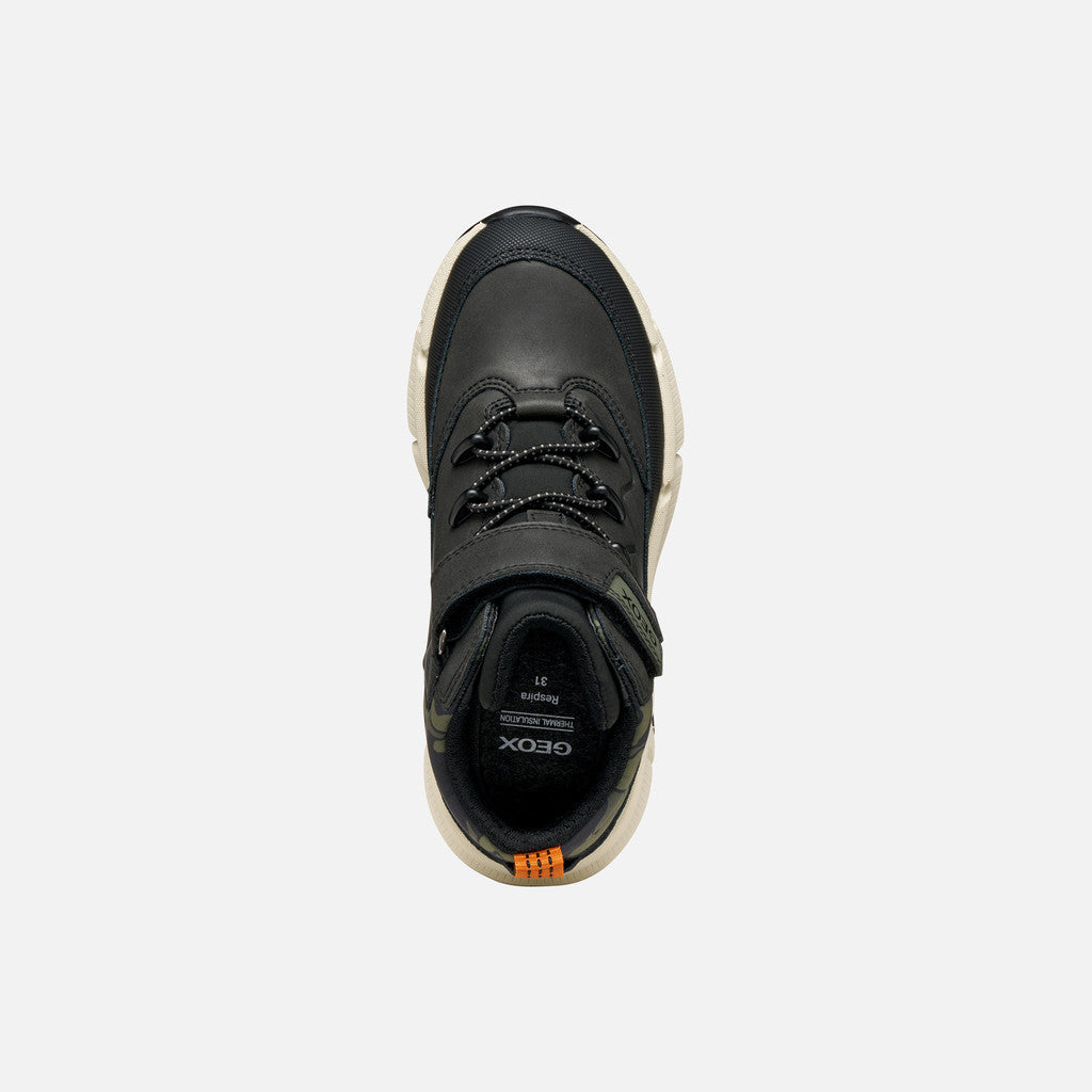 Geox ghete baieti captusite Flexyper Plus Amphibiox 28-35 Black/Military