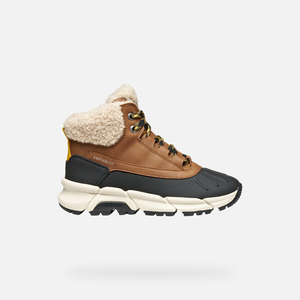 Geox ghete baieti captusite Flexyper Plus Amphibiox 28-35 Brown/Yellow Imagine secundară a produsului