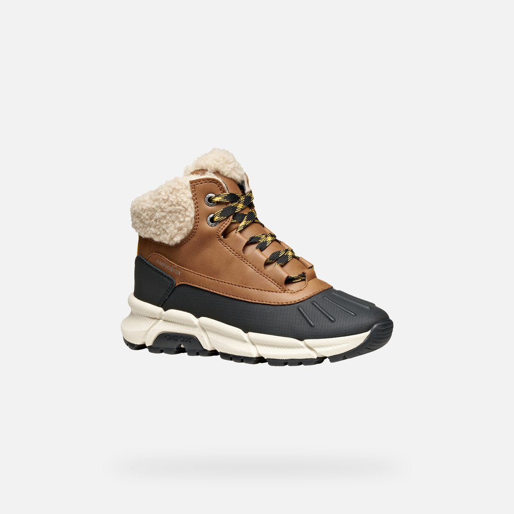 Geox ghete baieti captusite Flexyper Plus Amphibiox 28-35 Brown/Yellow Imagine principală a produsului