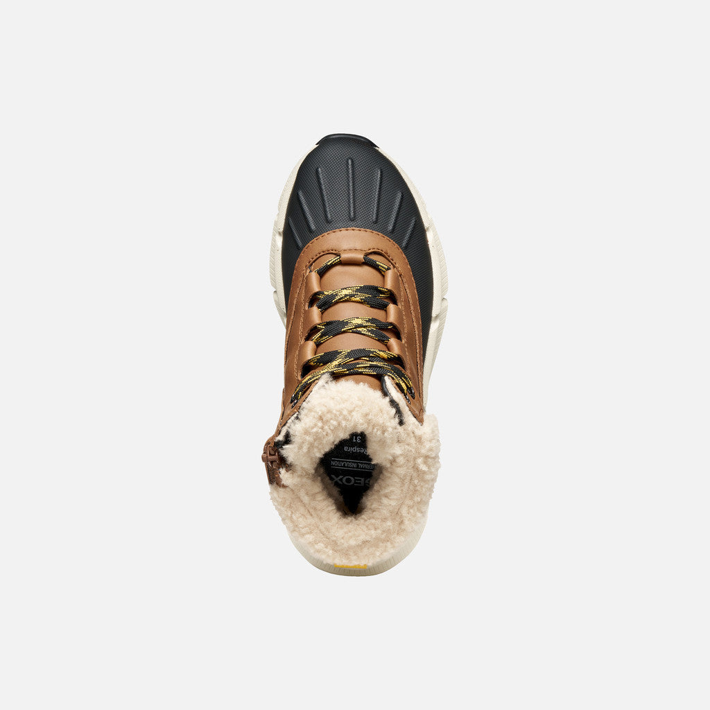 Geox ghete baieti captusite Flexyper Plus Amphibiox 28-35 Brown/Yellow