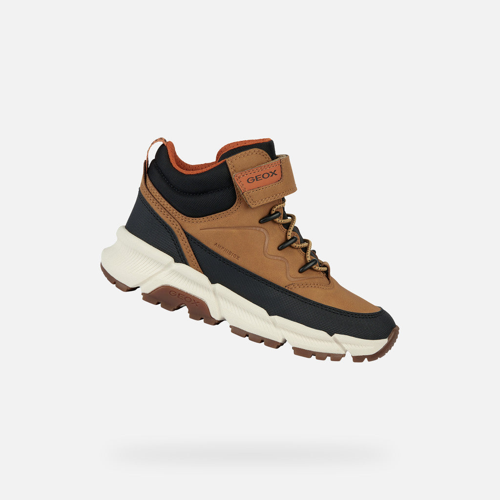 Geox ghete baieti captusite Flexyper Plus Amphibiox 28-35 Dark Yellow/Black