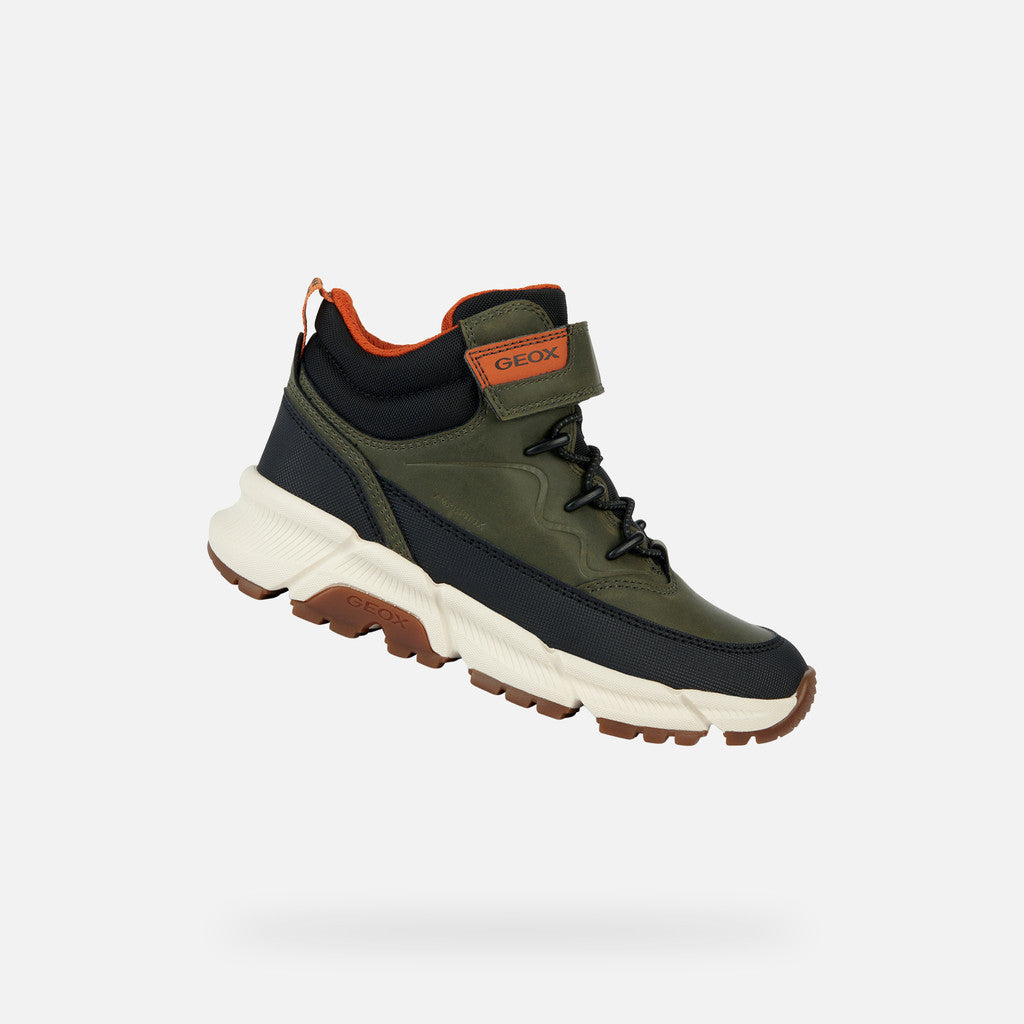 Geox ghete baieti captusite Flexyper Plus Amphibiox 28-35 Military/Orange Imagine secundară a produsului