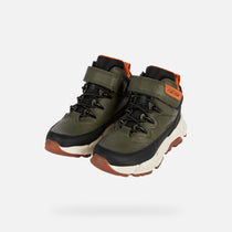 Geox ghete baieti captusite Flexyper Plus Amphibiox 28-35 Military/Orange