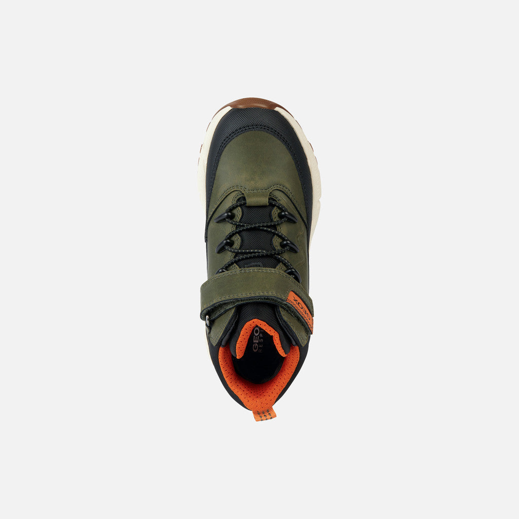 Geox ghete baieti captusite Flexyper Plus Amphibiox 36-37 Military/Orange