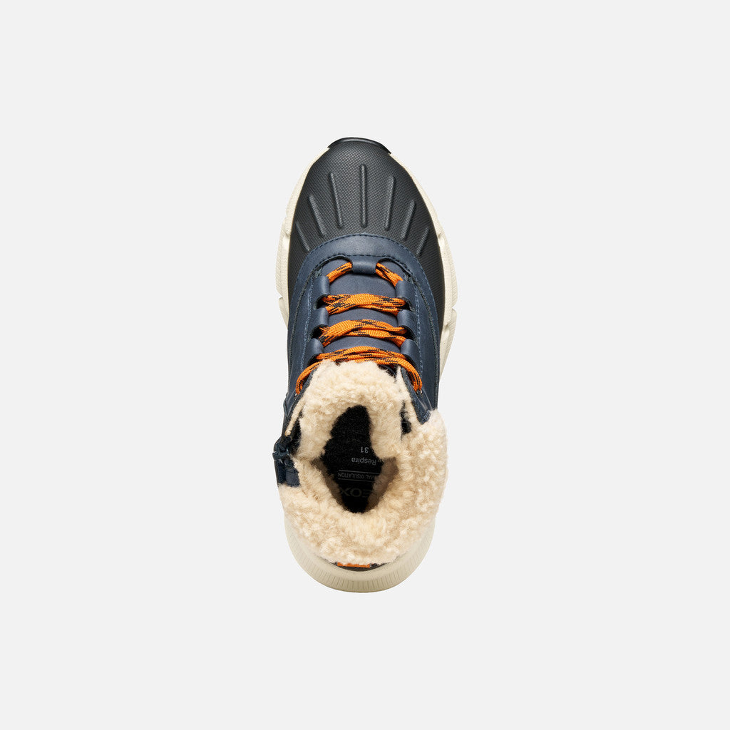 Geox ghete baieti captusite Flexyper Plus Amphibiox 28-35 Navy/Dark Orange