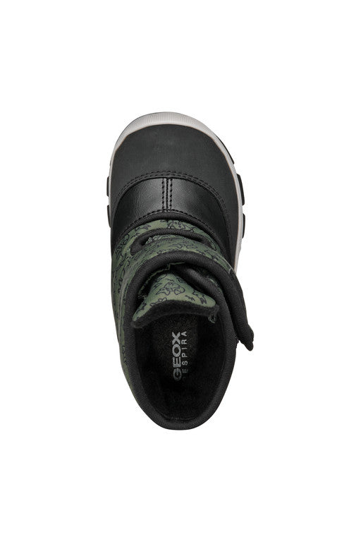 Geox ghete baieti captusite si impermeabile Amphibiox 20-23 Black/Forest