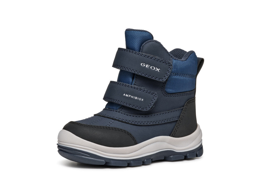 Geox ghete baieti captusite si impermeabile Amphibiox 20-23 Navy