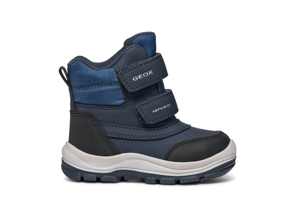 Geox ghete baieti captusite si impermeabile Amphibiox 20-23 Navy