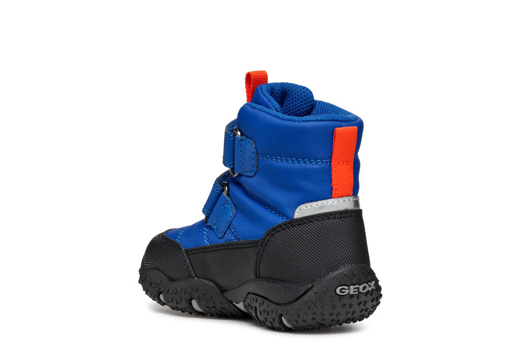Geox ghete baieti captusite si impermeabile Amphibiox 20-23 Royal/Orange