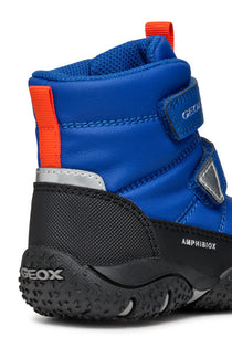 Geox ghete baieti captusite si impermeabile Amphibiox 20-23 Royal/Orange