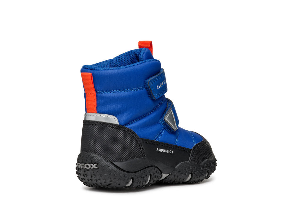 Geox ghete baieti captusite si impermeabile Amphibiox 20-23 Royal/Orange