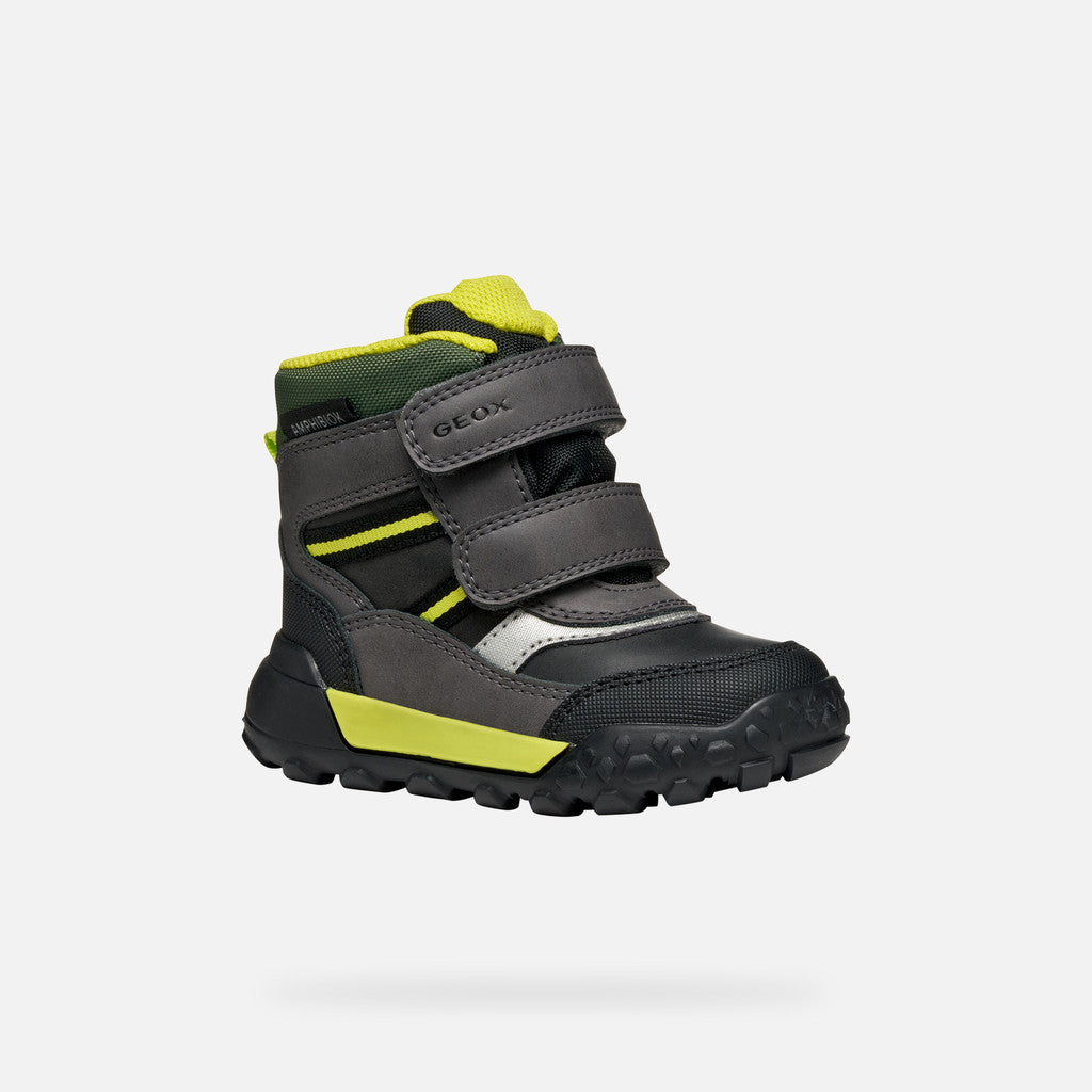 Geox ghete baieti captusite Trekkyup Amphibiox 20-23 Black/Fluo Green Fő kép