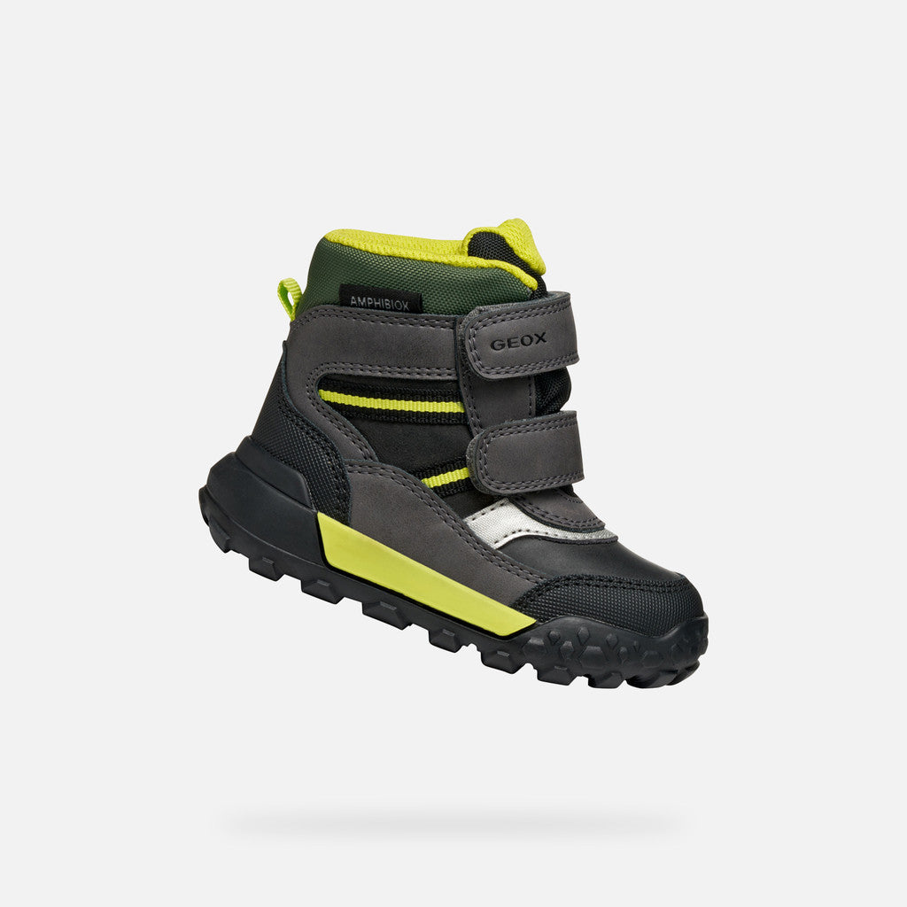 Geox Trekkyup Amphibiox bélelt fiú csizma 20-23 Fekete/Fluor Zöld Másodlagos kép