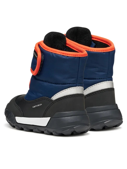 Geox ghete baieti captusite Trekkyup Amphibiox 20-23 Navy/Orange