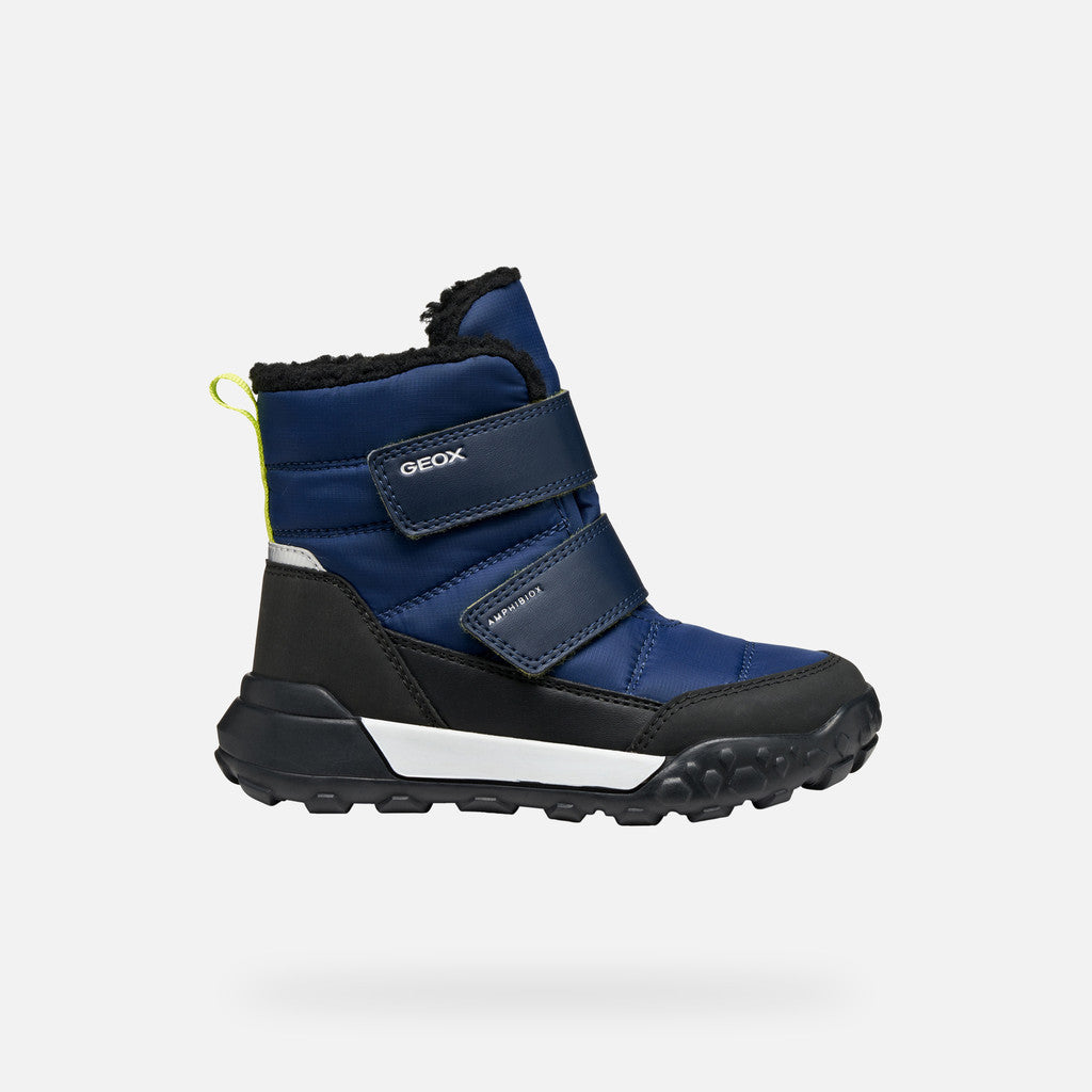 Geox Trekkyup Amphibiox bélelt fiú bakancs, 28-35-ös méret, sötétkék/lime Másodlagos kép