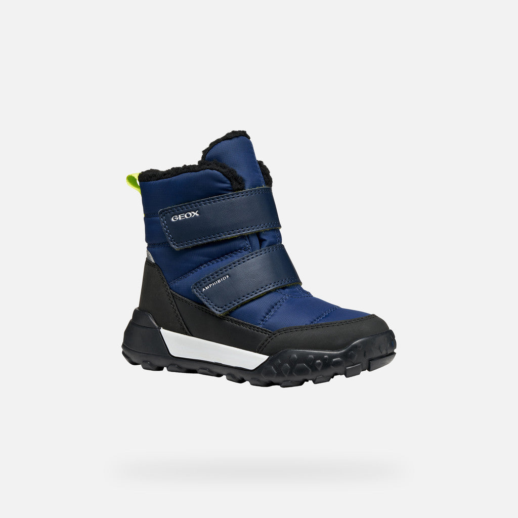 Geox ghete baieti captusite Trekkyup Amphibiox 36-37 Navy/Lime