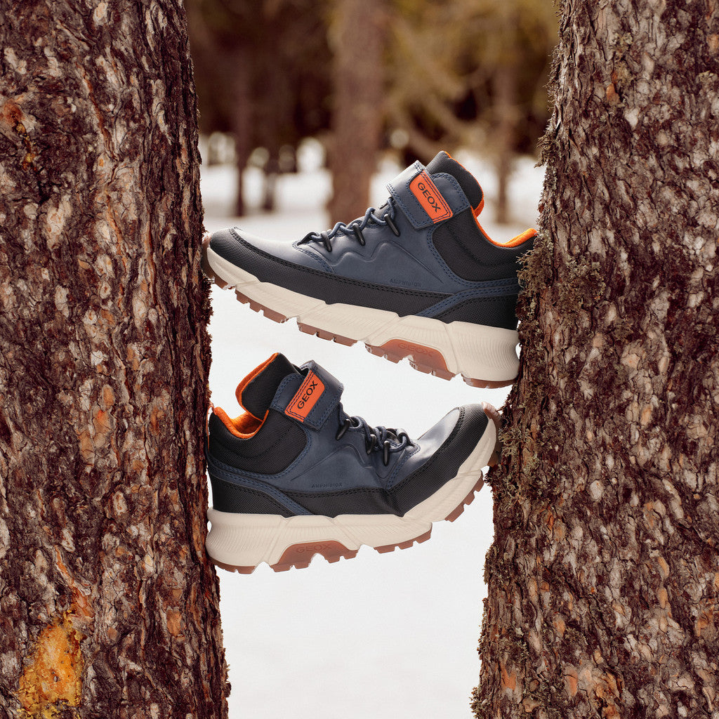 Geox ghete baieti captusiti Flexyper Plus Amphibiox 28-35 Navy/Black