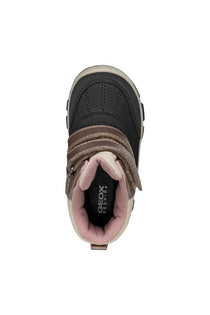 Geox ghete fete captusite si impermeabile Amphibiox 20-23 Black/Dark Beige