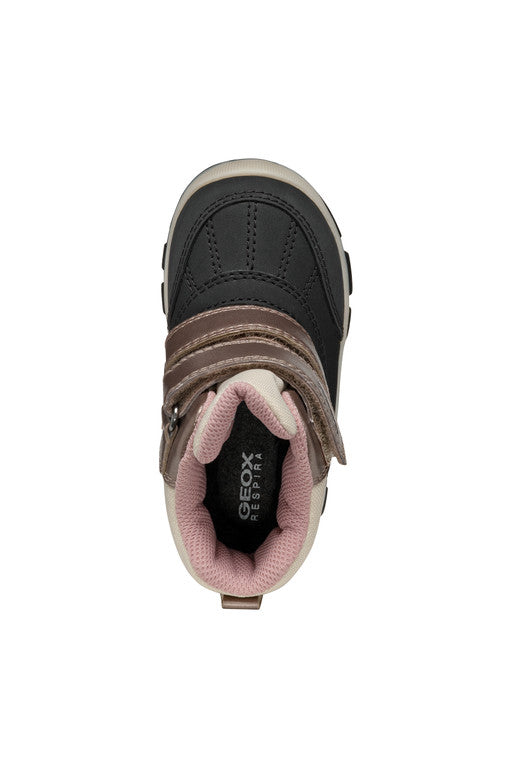 Geox ghete fete captusite si impermeabile Amphibiox 24-27 Black/Dark Beige Imagine secundară a produsului