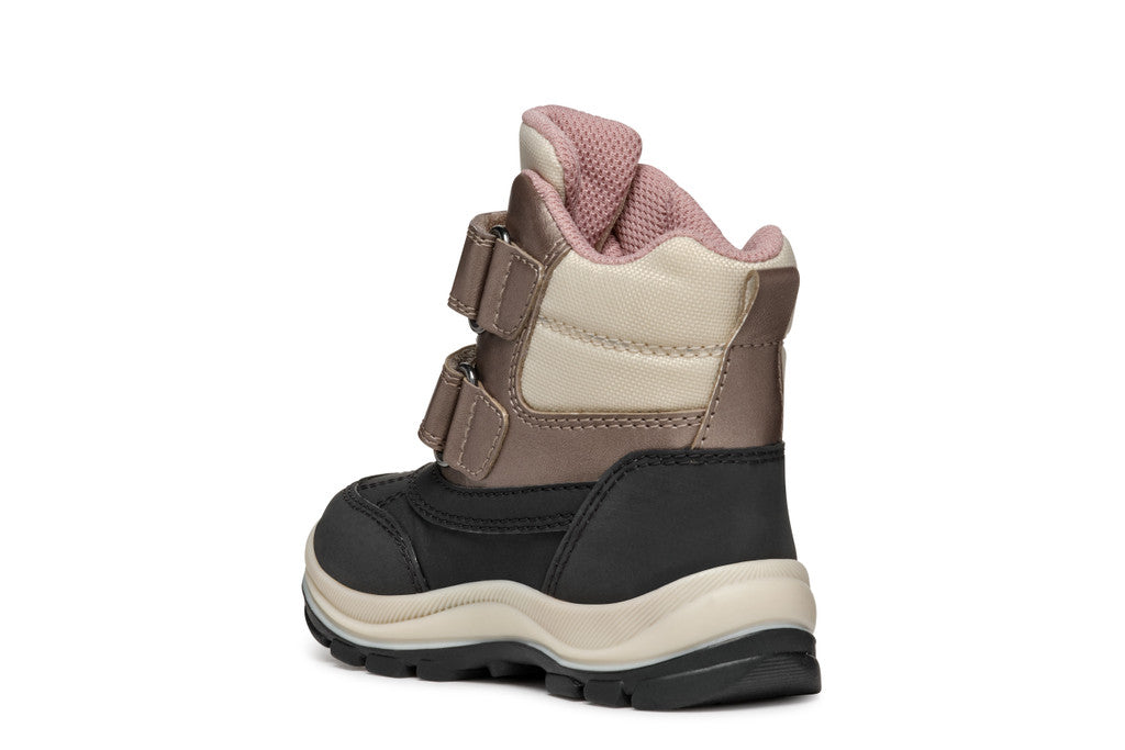 Geox ghete fete captusite si impermeabile Amphibiox 24-27 Black/Dark Beige