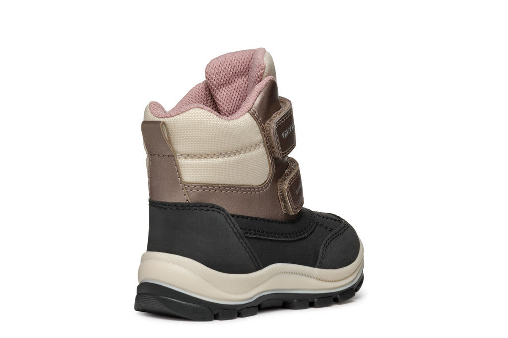 Geox ghete fete captusite si impermeabile Amphibiox 24-27 Black/Dark Beige