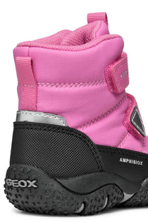 Geox ghete fete captusite si impermeabile Amphibiox 20-23 Dark Fuchsia/Black
