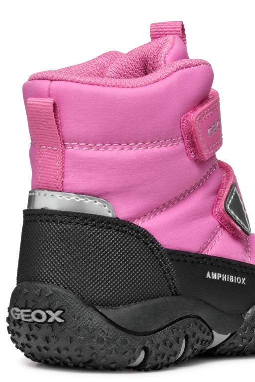 Geox ghete fete captusite si impermeabile Amphibiox 20-23 Dark Fuchsia/Black
