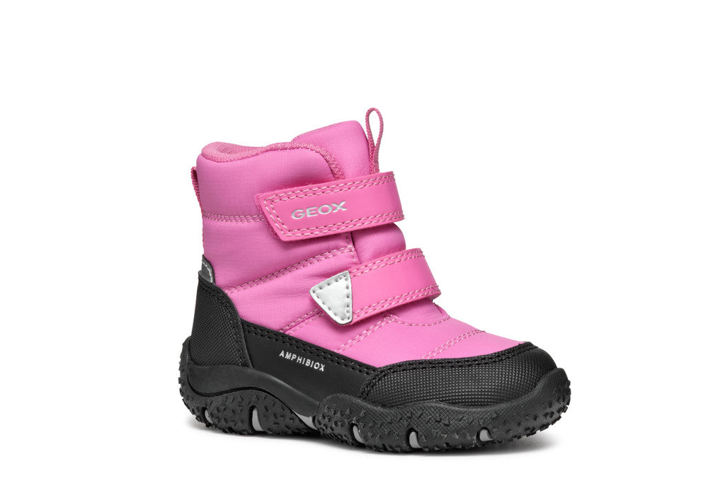 Geox ghete fete captusite si impermeabile Amphibiox 20-23 Dark Fuchsia/Black