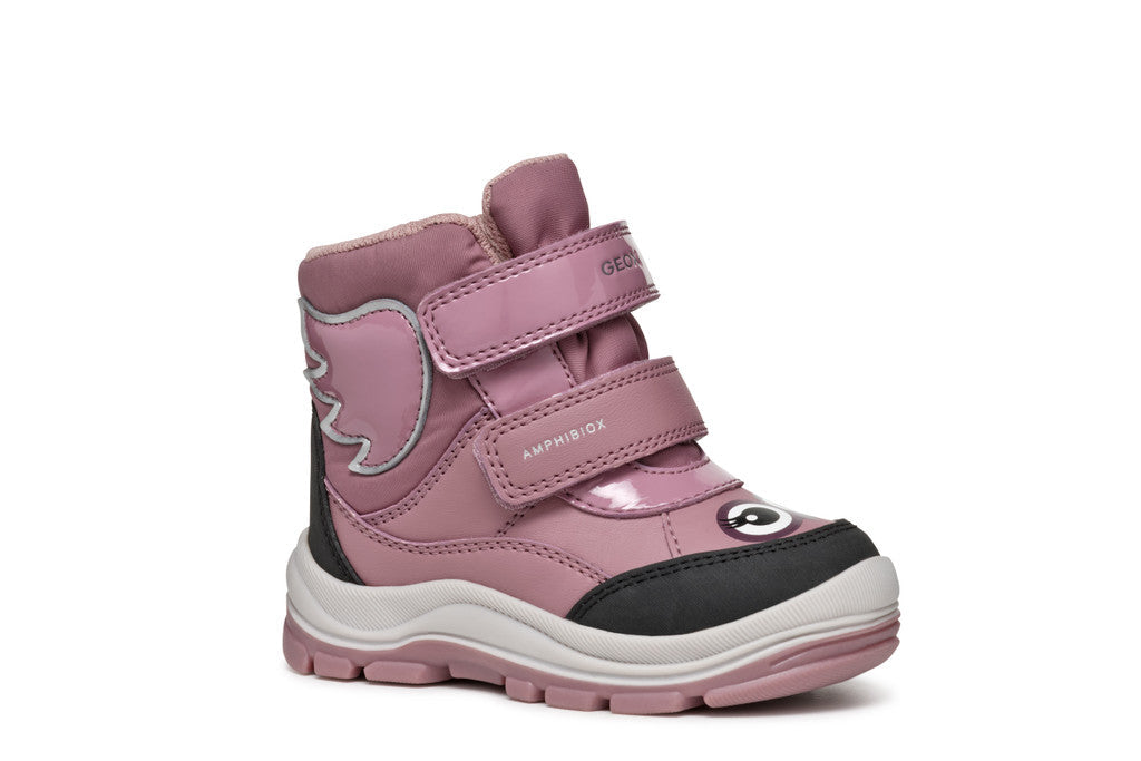 Geox ghete fete captusite si impermeabile Amphibiox 24-27 Dark Pink Bufnita Imagine secundară a produsului
