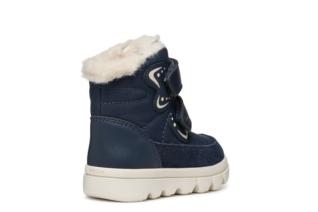 Geox ghete fete imblanite si impermeabile Amphibiox 24-27 Navy/Off White