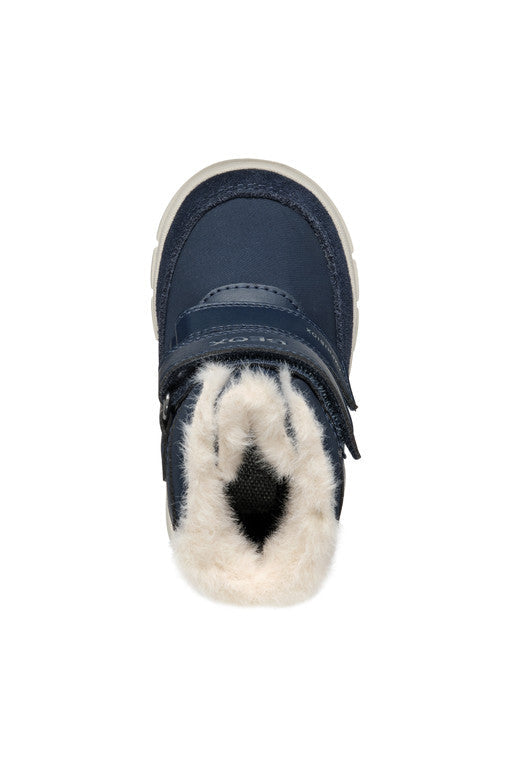 Geox ghete fete imblanite si impermeabile Amphibiox 24-27 Navy/Off White